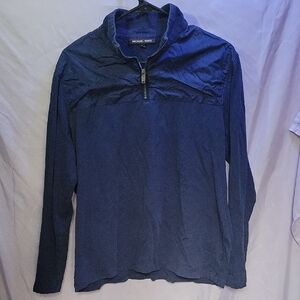Michael Kors Navy Quarter-Zip Pullover Womens L